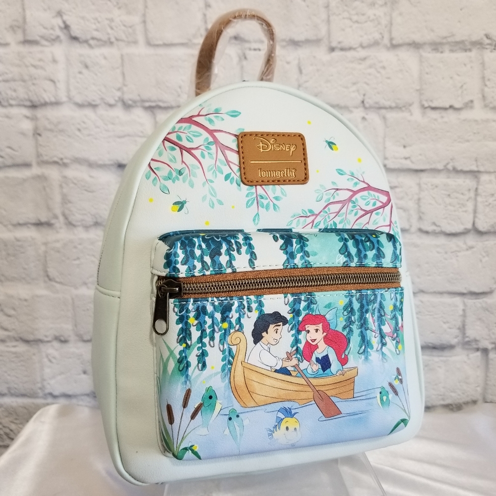 Loungefly Ariel Little Mermaid Prince Eric Kiss the Girl Disney Mini Backpack